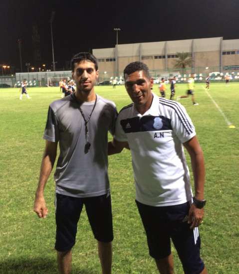 هاني الصقر مع المدرب سيلفا