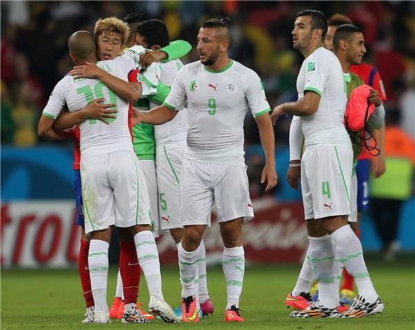 صورة أرشيفية للاعبي المنتخب الجزائري