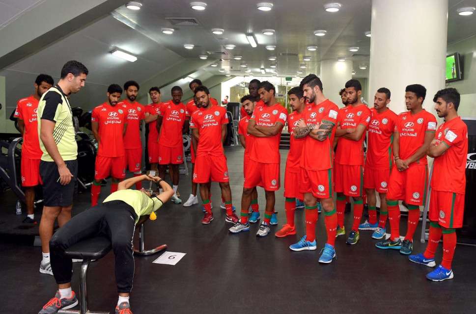 تدريبات بدنية للاعبي الاتفاق