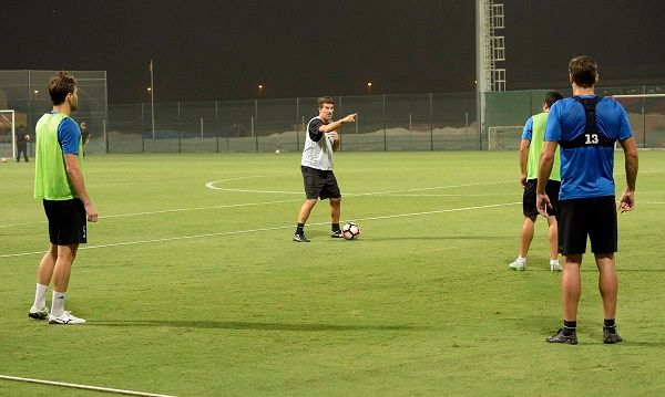 لاودروب فى الحصة التدريبية