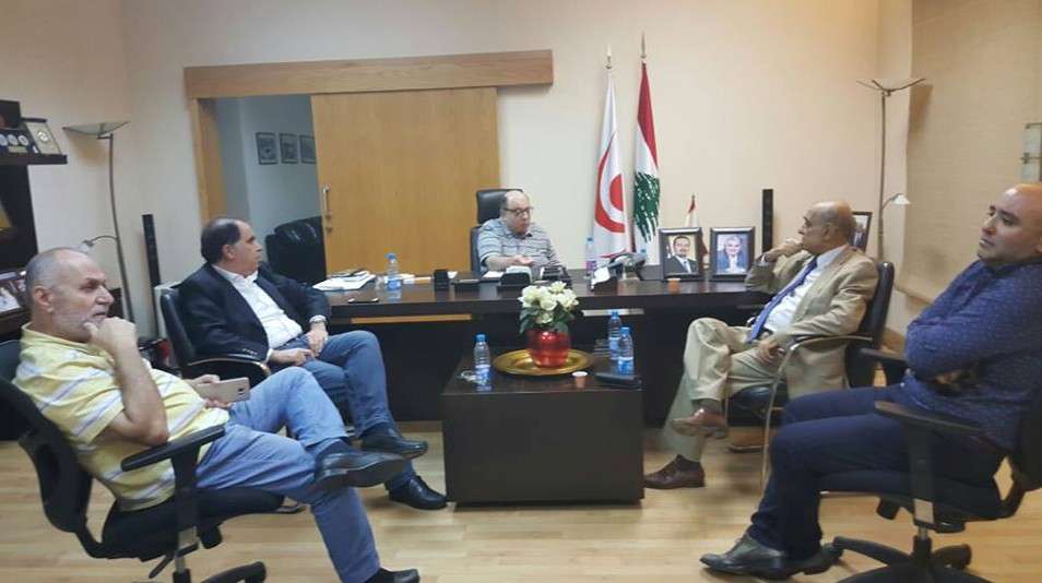 جانب من الاجتماع في المدينة الرياضية