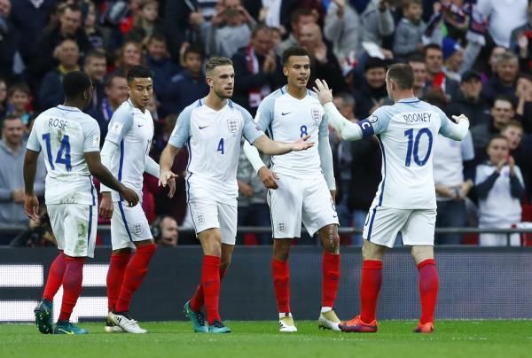 فرحة لاعبو منتخب إنجلترا