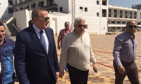 جانب من زيارة محافظ الجيزة لنادي الزمالك