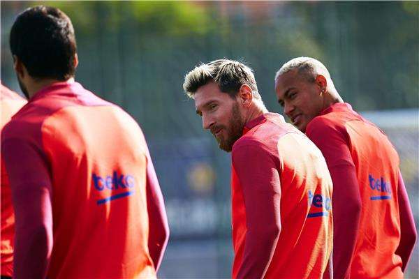 ميسي في تدريبات اليوم