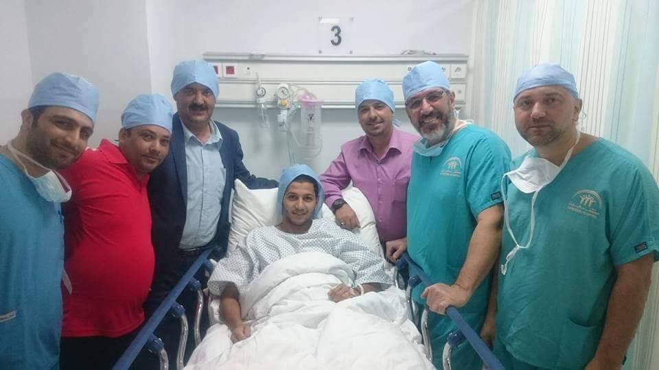 الخوالدة قبل اجراء العملية الجراحية اليوم