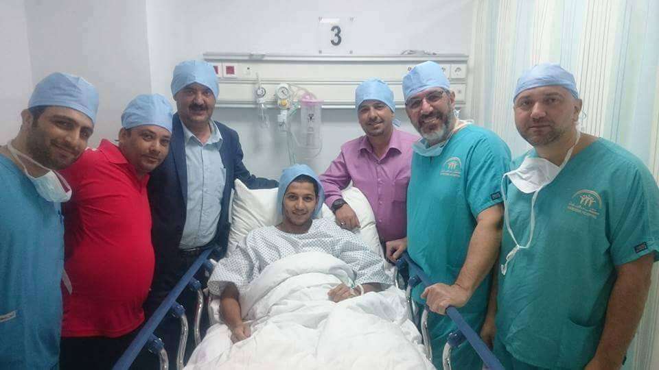 الخوالدة قبل اجراء العملية الجراحية اليوم