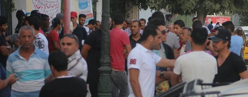 جانب من الوقفة الاحتجاجية