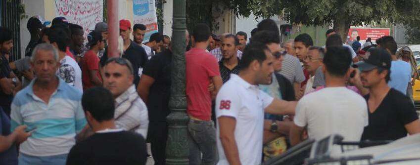 جانب من الوقفة الاحتجاجية