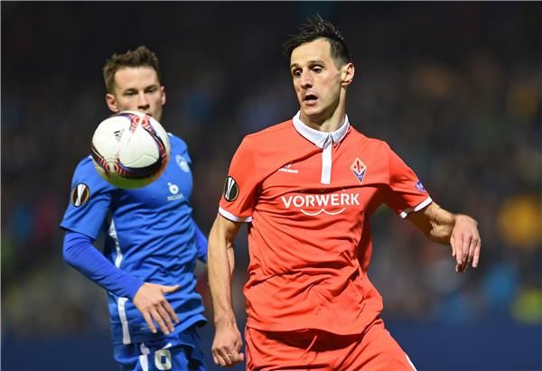 لقطة من مباراة فيورنتنيا مع سلوفان ليبيرتش 