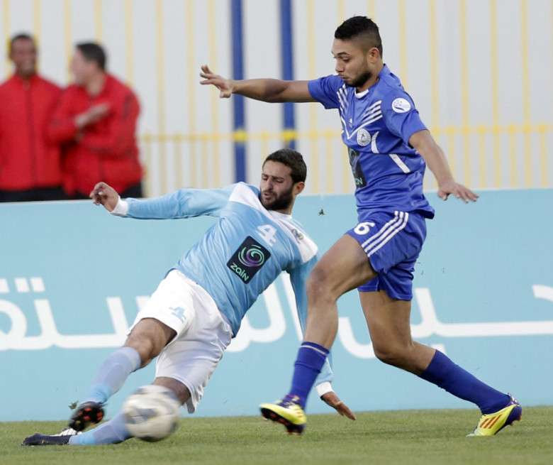 جانب من مباراة سابقة بين الرمثا والفيصلي