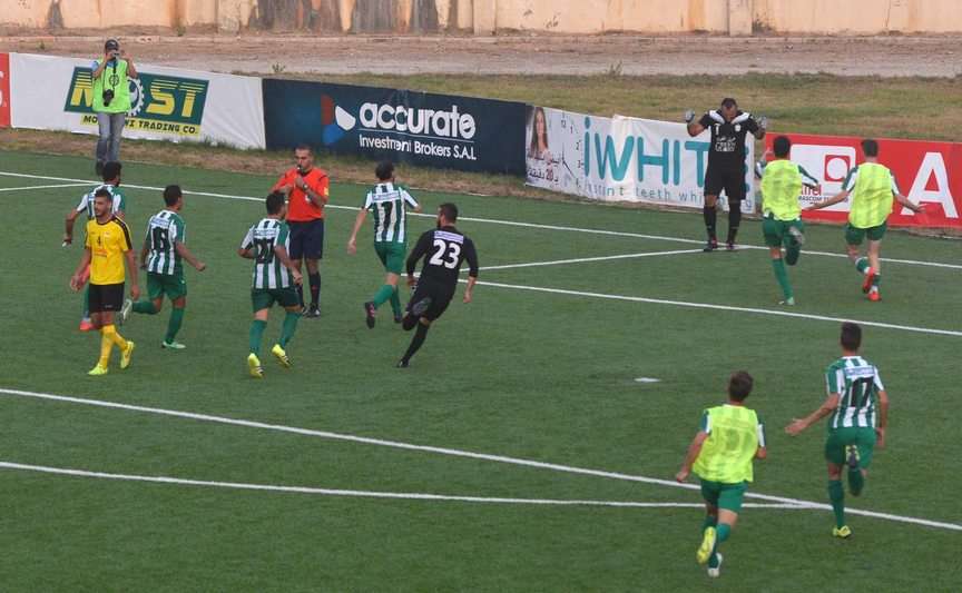 جانب من مباراة العهد والأنصار في كأس النخبة التنشيطية