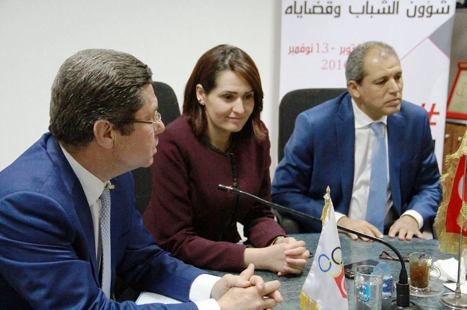  من اجتماع وزيرة الرياضة التونسية برئيس اللجنة الاولمبية التونسية