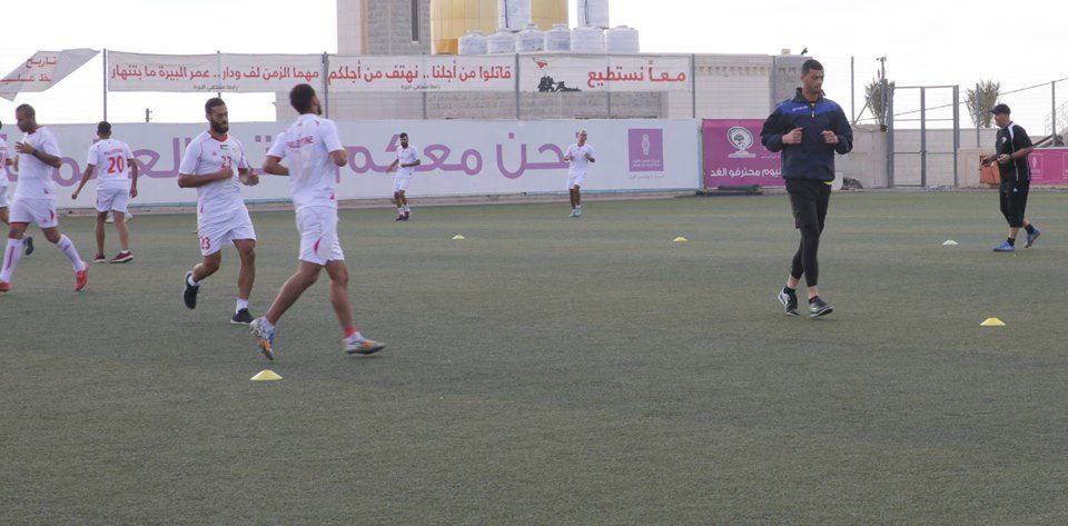 من تدريبات المنتخب الفلسطيني