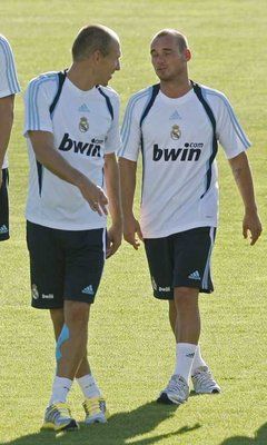 شنايدر مع روبين في تدريبات الفريق الأخيرة