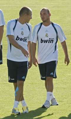 شنايدر مع روبين في تدريبات الفريق الأخيرة