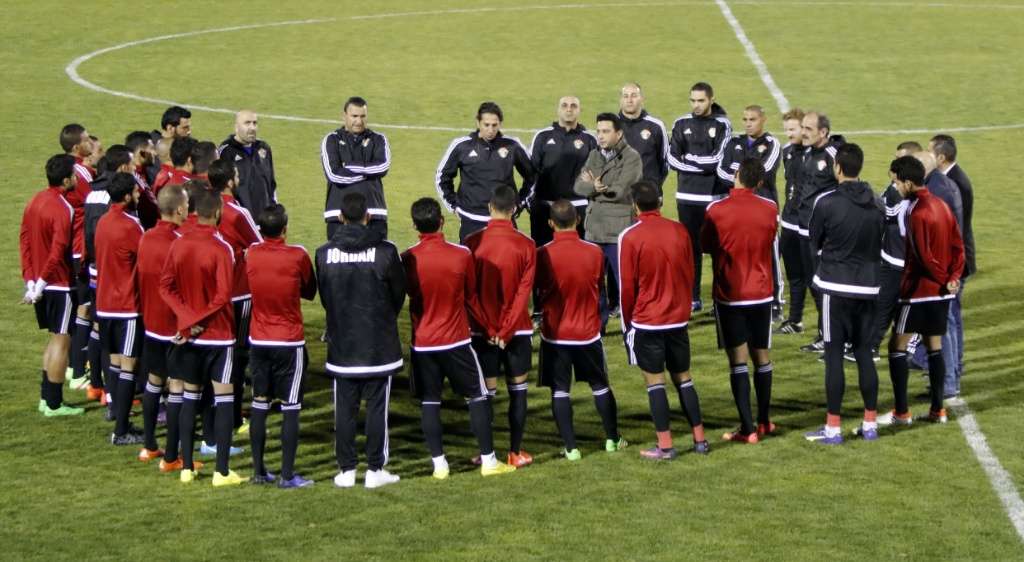 جانب من تدريبات المنتخب الأردني