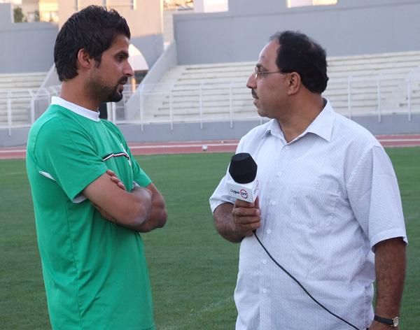 الزميل محمد قدري ومقابلة لراديو وتلفزيون العرب مع كابتن الوحدات فيصل ابراهيم
