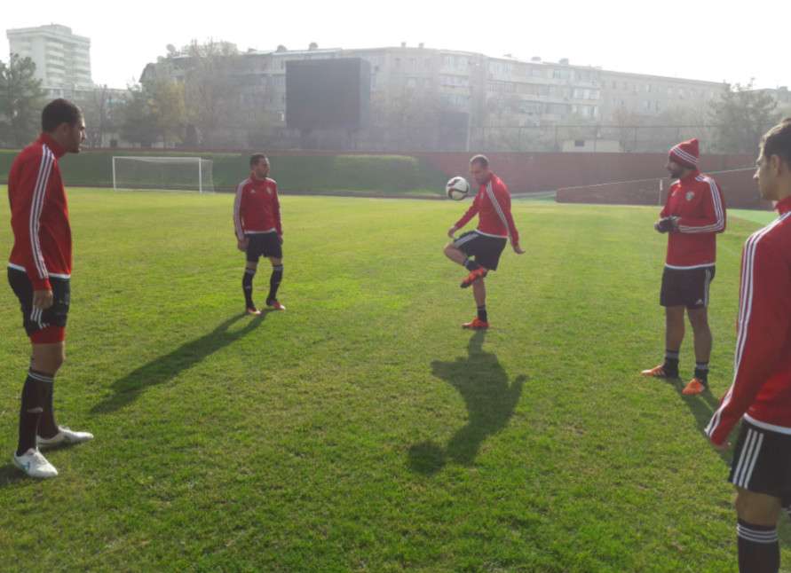 جانب من تدريبات الأردن في طشقند اليوم