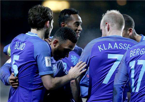 فرحة لاعبي منتخب هولندا