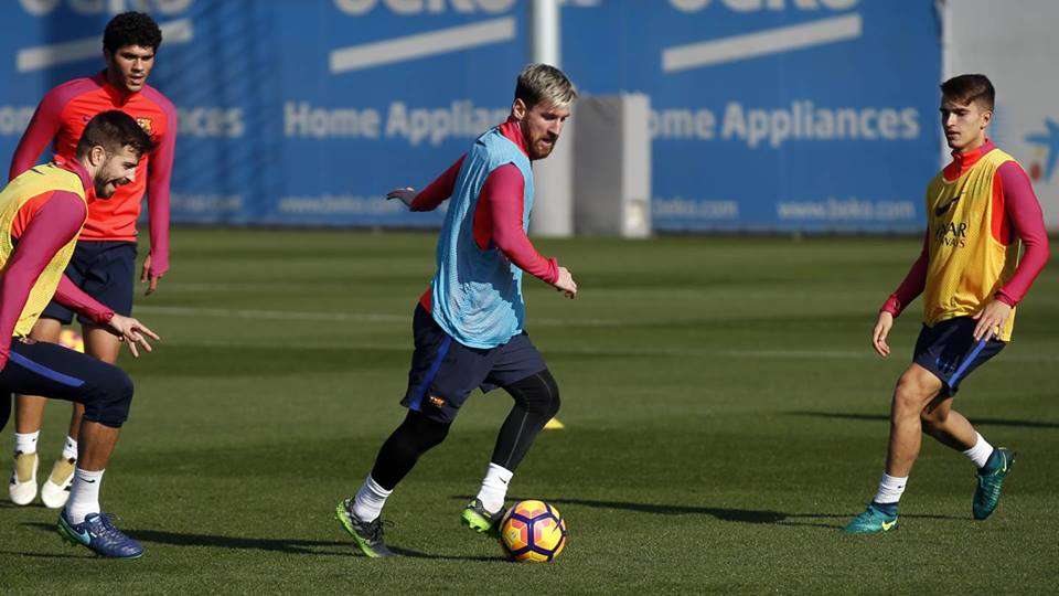 ميسي في التدريبات