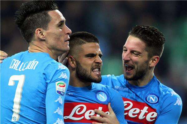 فرحة لاعبي نابولي