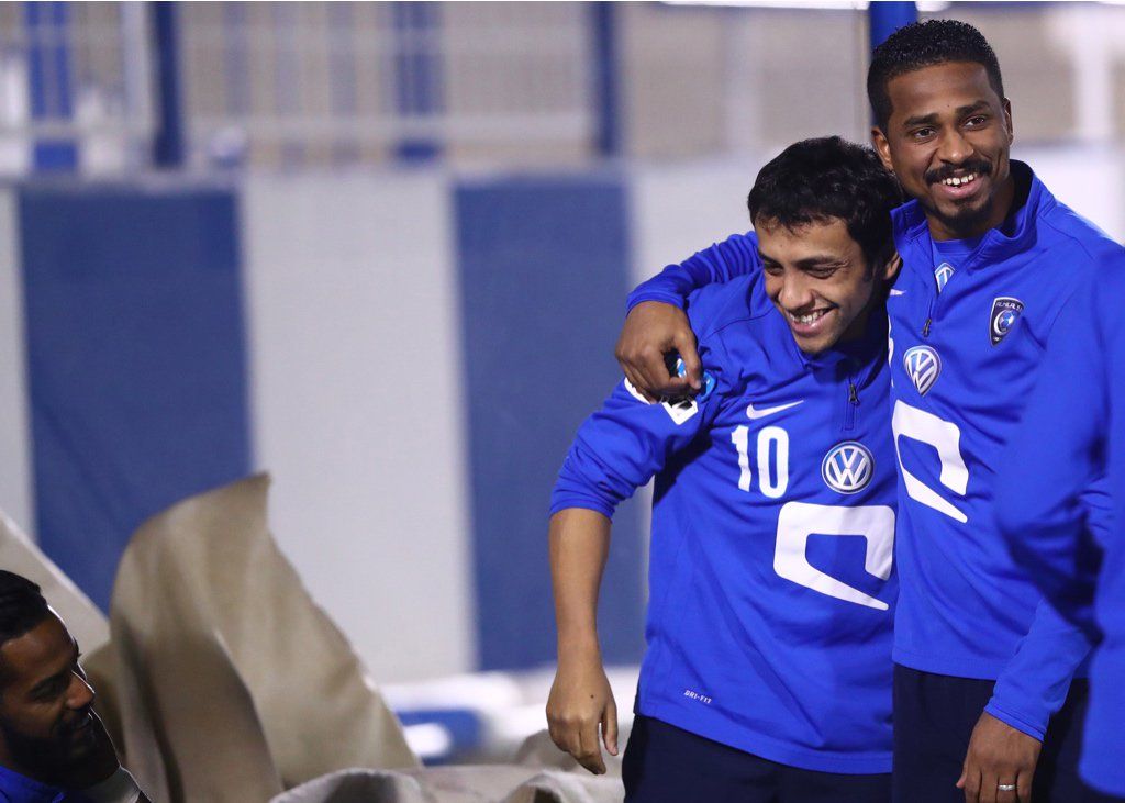 محمد الشلهوب فى تدريبات اليوم