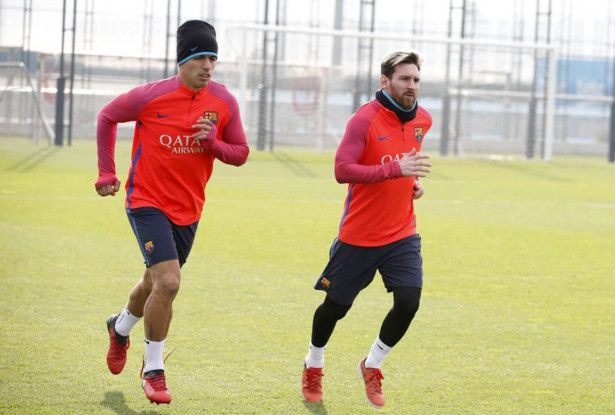 من تداريب فريق برشلونة