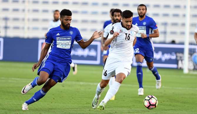 جانب من مباراة حتا والنصر