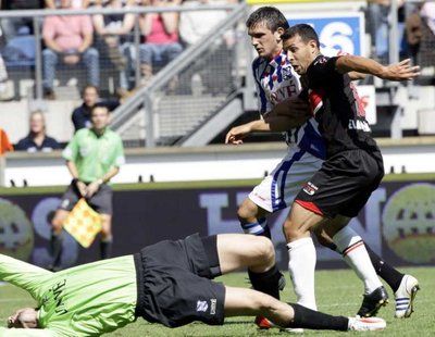 منير الحمداوي لحظة تسجيله الهدف الاول للكمار