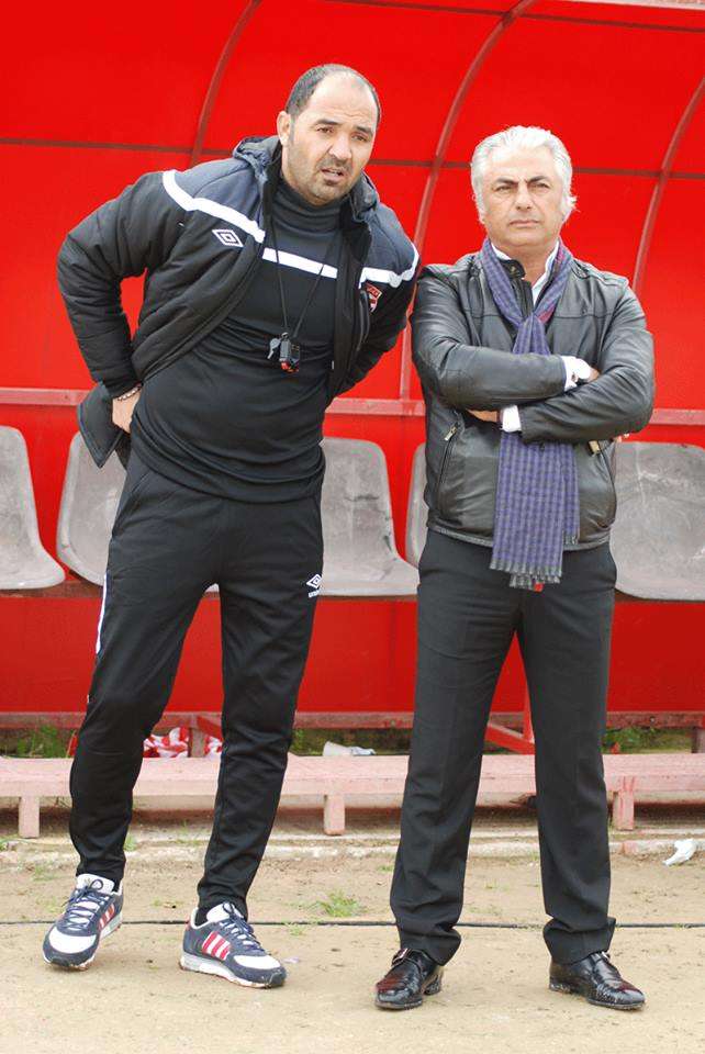 شهاب الليلي في ملعب باجة صحبة مساعده سعيد السايبي