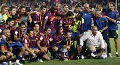 اخر تتويج لبرشلونة بكأس السوبر الاسباني 