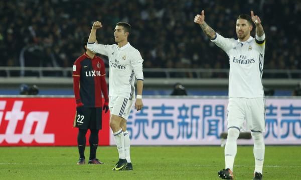 راموس ورونالدو يحتفلان بالفوز