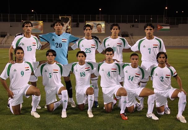 منتخب الشباب العراقي قبل بداية المباراة