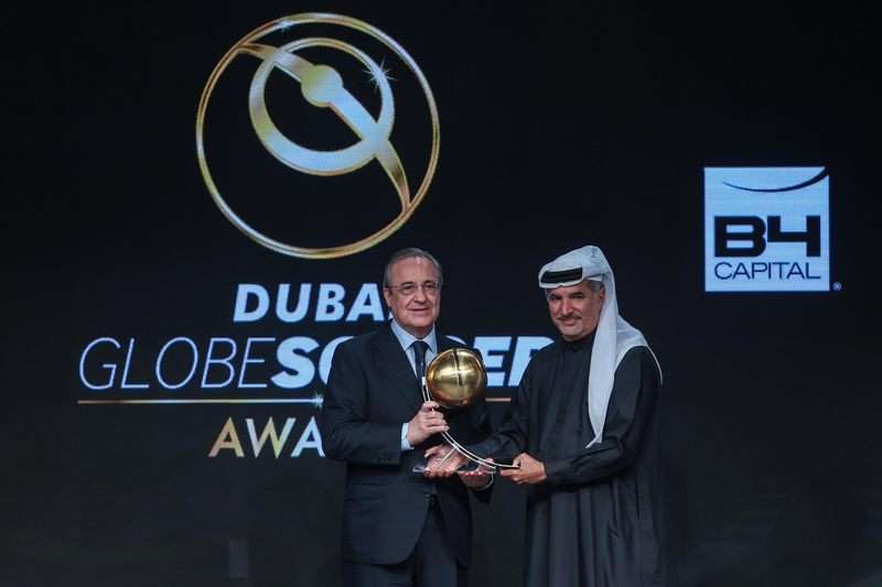 رئيس ريال مدريد خلال التتويج