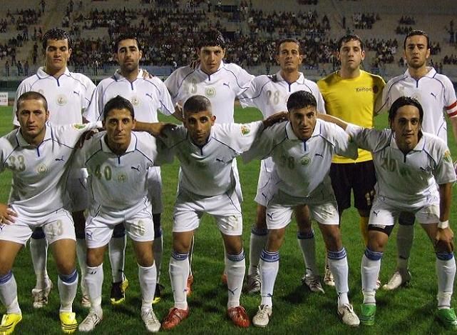 فريق الرمثا الاردني قبل بداية المباراة