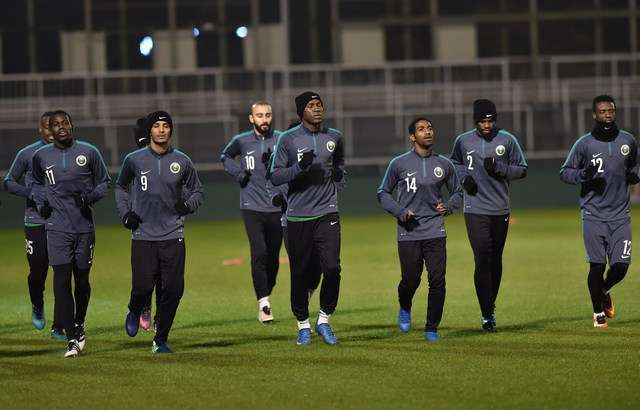 من إستعدادات المنتخب السعودي 