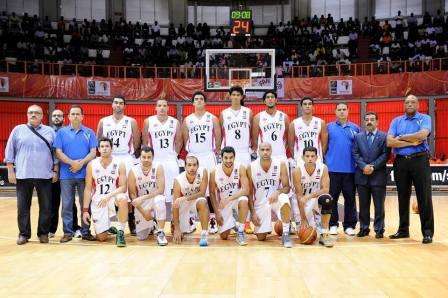 صورة أرشيفية للاعبي منتخب مصر لكرة السلة