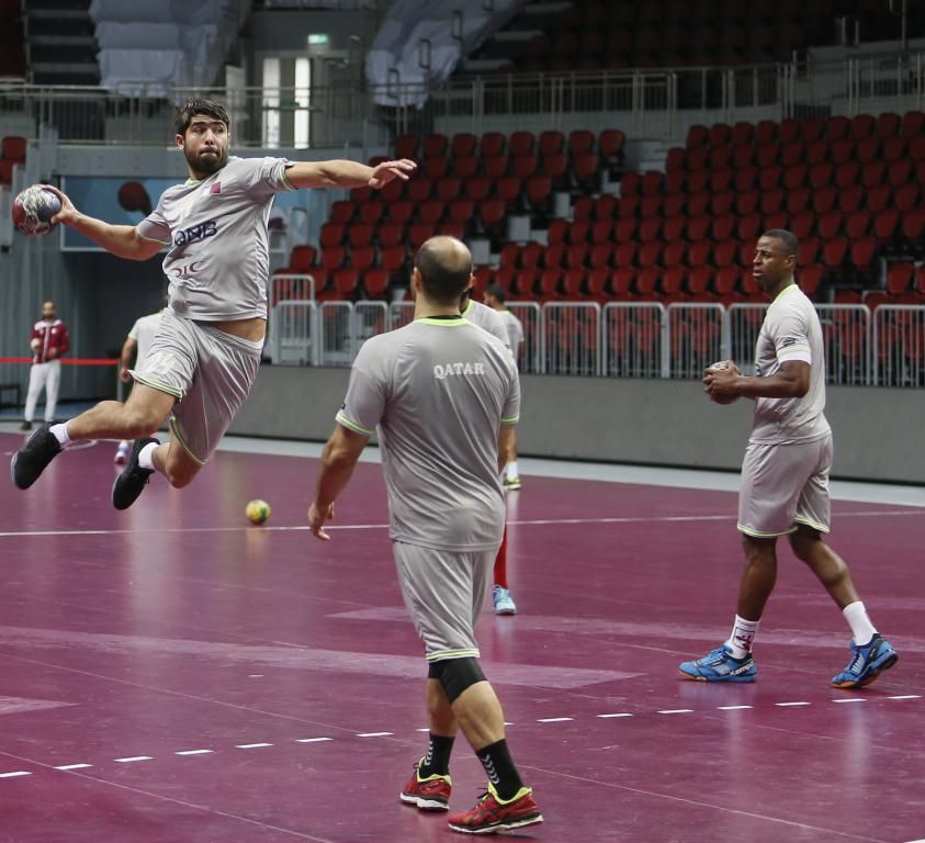 جانب من تدريب المنتخب القطري