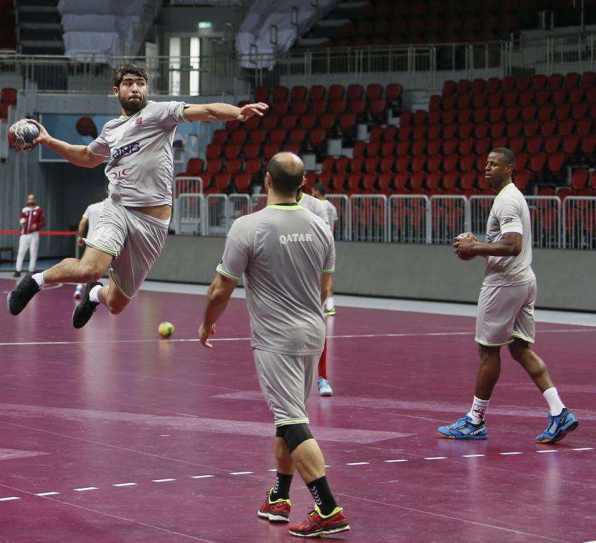 جانب من تدريب المنتخب القطري