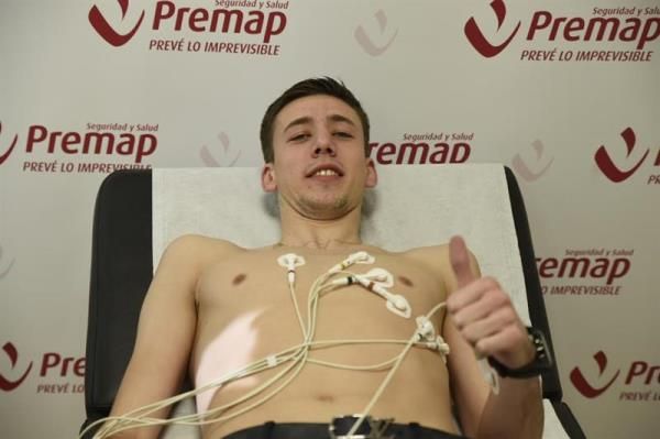 كليمينت لينجليه أثناء الكشف الطبي