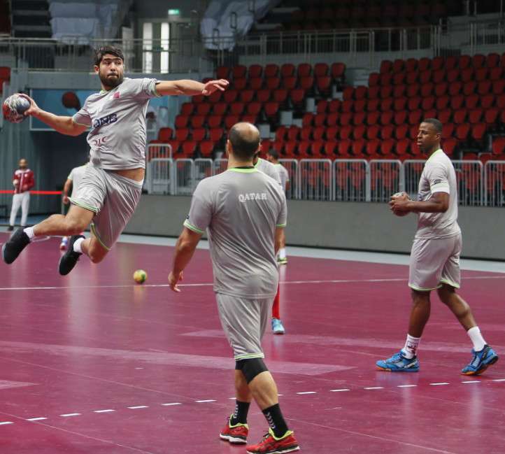 جانب من تدريب المنتخب القطري