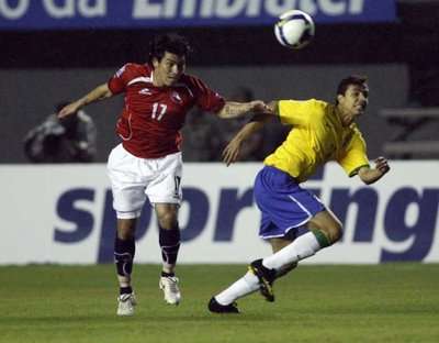 جانب من مباراة البرازيل وشيلي