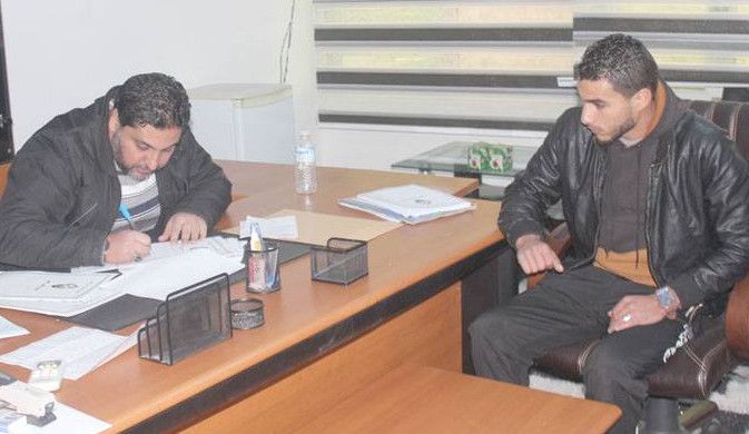 جانب من تجديد اللاعب اسامة عبد السلام