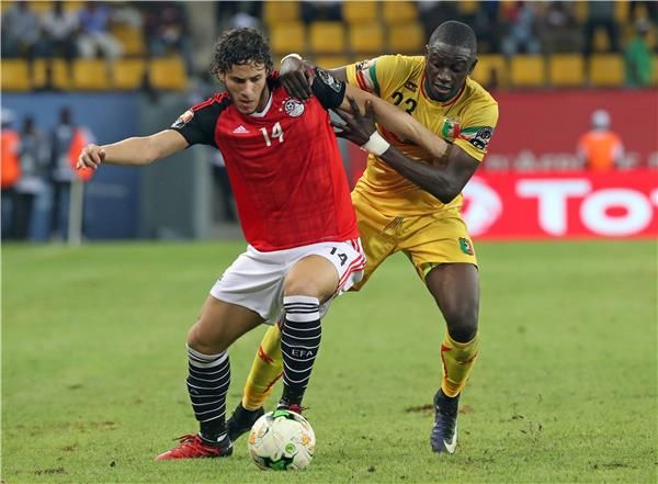 من مباراة مصر ومالي