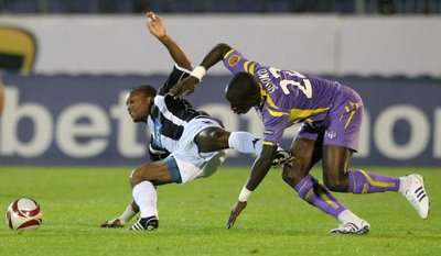 لقطة من مباراة بارتيزان الصربي ضد فريق تولوز الفرنسي