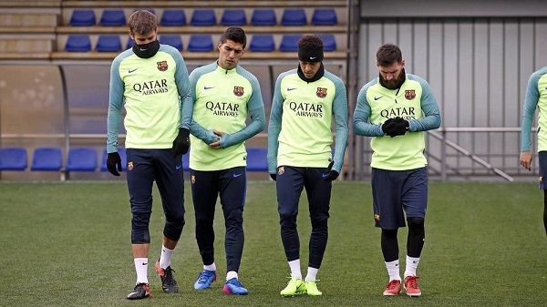 من تدريبات برشلونة 