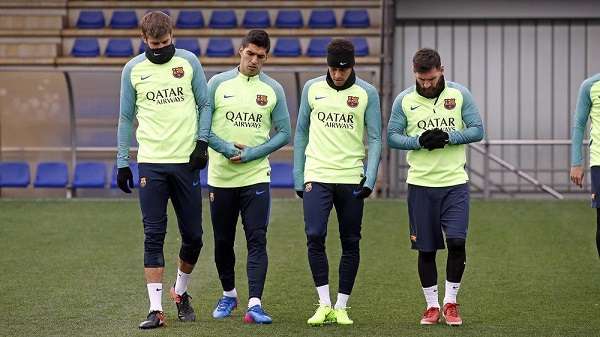 من تدريبات برشلونة 