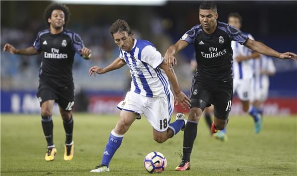 جانب من مباراة سابقة بين ريال مدريد وريال سوسيداد