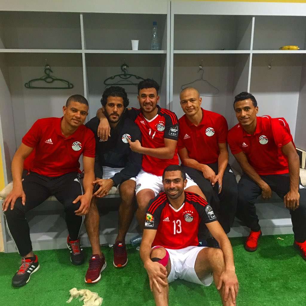 لاعبو المنتخب المصري عقب مباراة المغرب