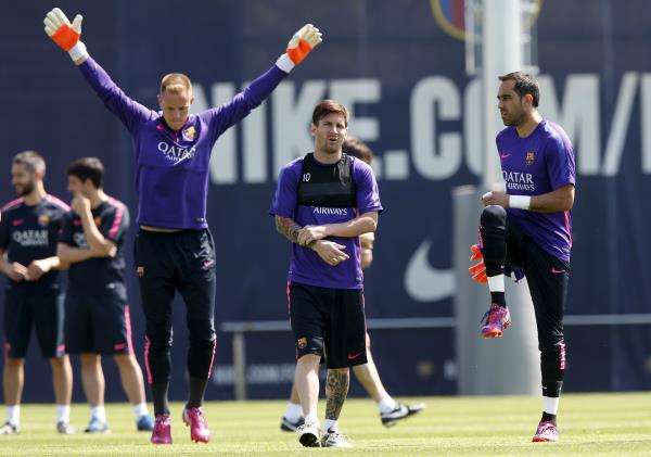 جوردي ماسيب في تدريبات برشلونة